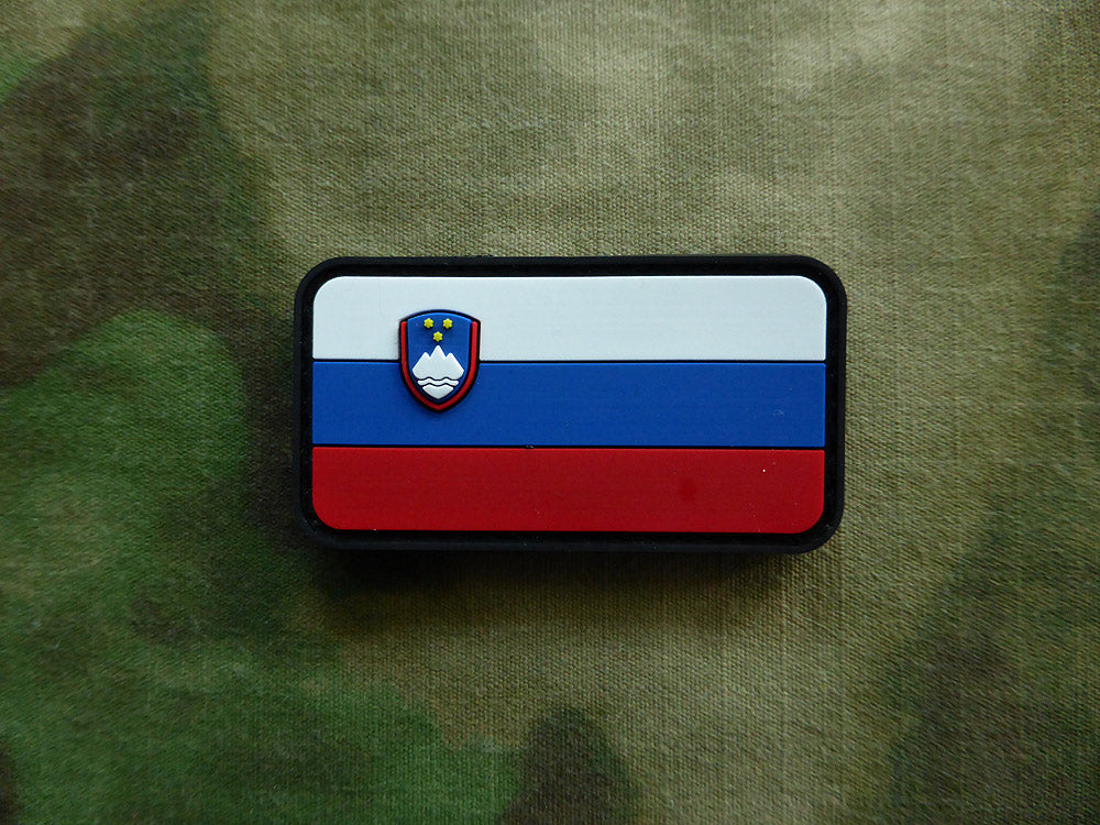 Slowenische Flagge Patch, Fullcolor / 3D Rubber patch