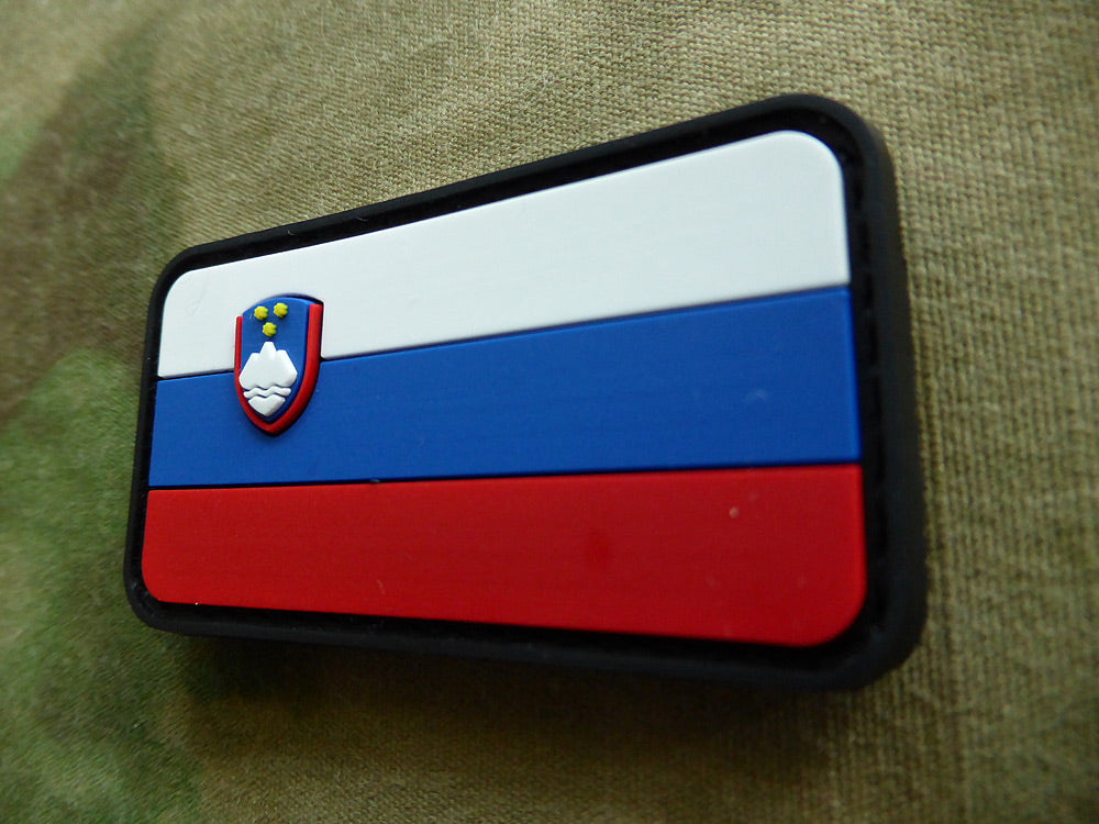 Slowenische Flagge Patch, Fullcolor / 3D Rubber patch