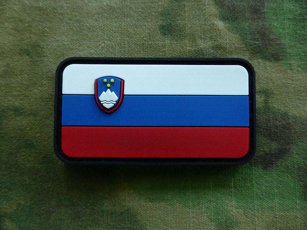 Slowenische Flagge Patch, Fullcolor / 3D Rubber patch