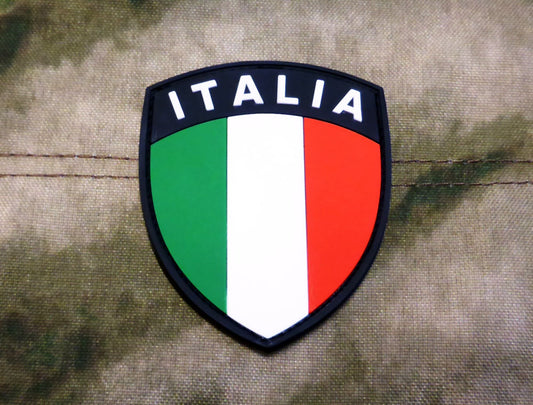 Drapeau de l'Italie - Patch, Fullcolor / Patch en caoutchouc 3D