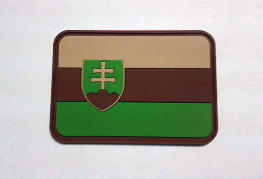 Slowakische Flagge Patch, Multicam / 3D Rubber Patch