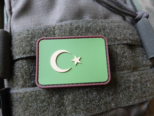 Türkische Flagge - Patch, multicam / 3D Rubber Patch