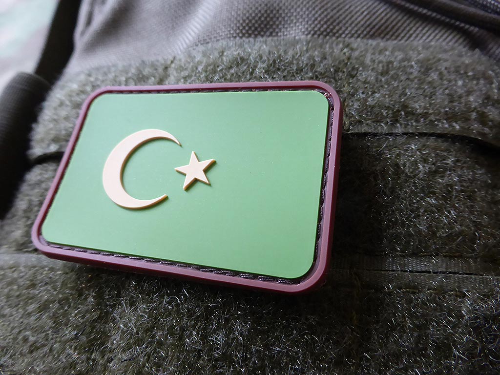 Türkische Flagge - Patch, multicam / 3D Rubber Patch
