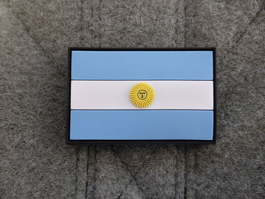 Argentinien-Flagge - Aufnäher / 3D-Gummiaufnäher