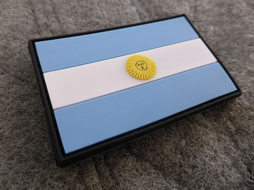 Argentinien Flagge - Patch / 3D Rubber patch