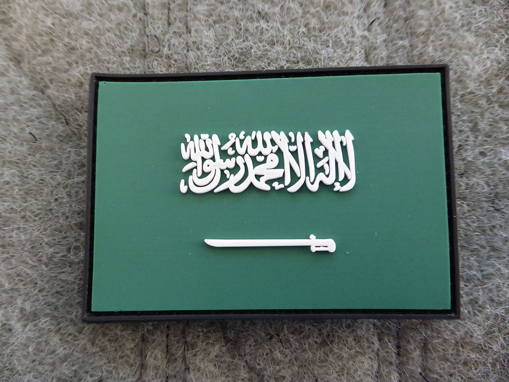 Drapeau du Royaume d'Arabie saoudite - Patch / Patch en caoutchouc 3D