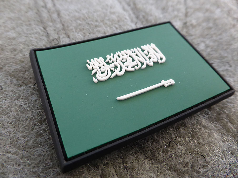 Drapeau du Royaume d'Arabie saoudite - Patch / Patch en caoutchouc 3D
