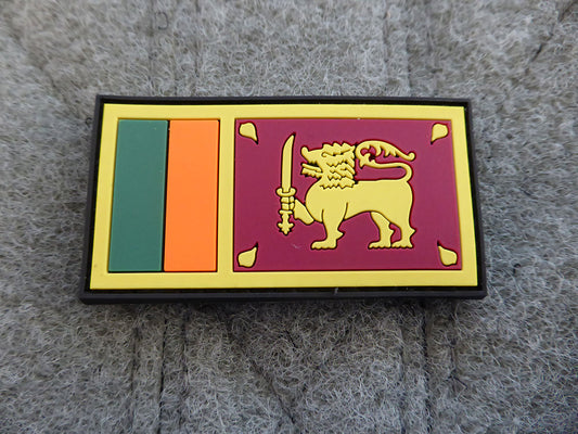 Drapeau du Sri Lanka - Patch / Patch en caoutchouc 3D