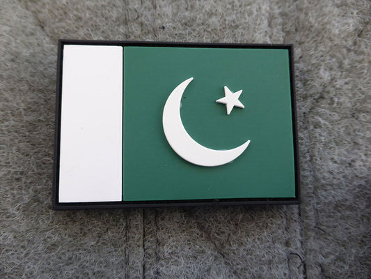 Drapeau du Pakistan - Patch / Patch en caoutchouc 3D