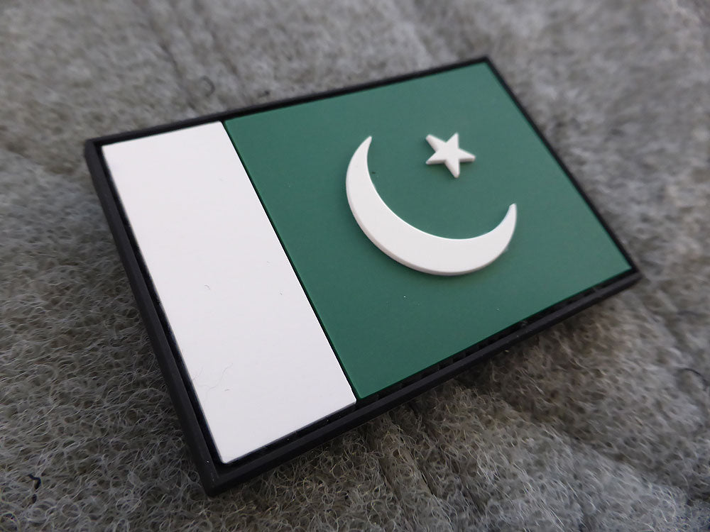 Pakistanische Flagge - Patch / 3D Rubber patch