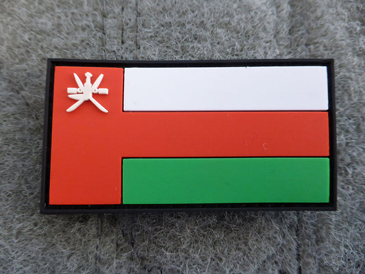 Drapeau du Sultanat d'Oman - Patch / Patch en caoutchouc 3D