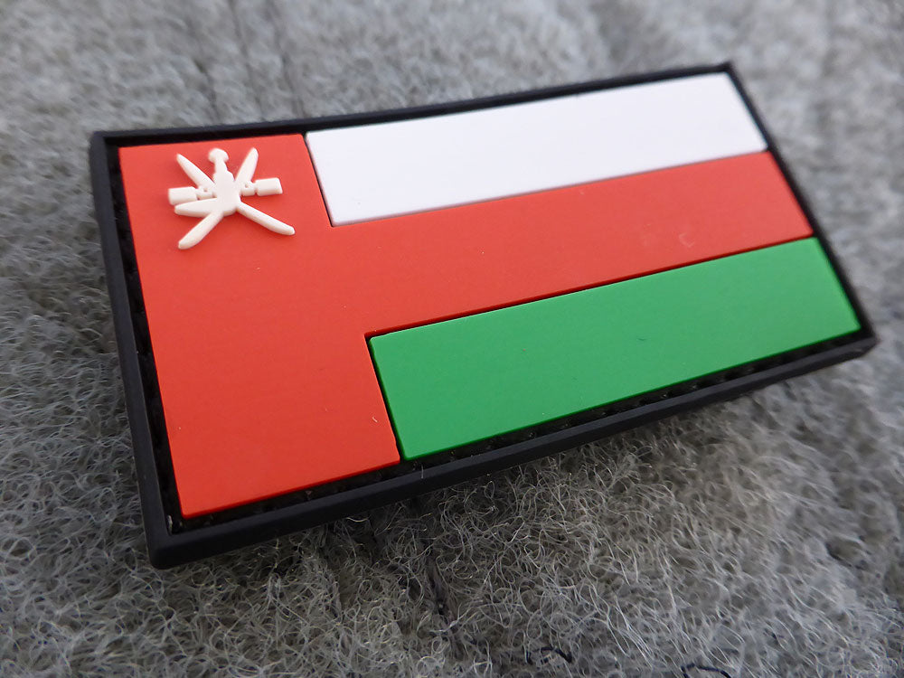 Drapeau du Sultanat d'Oman - Patch / Patch en caoutchouc 3D