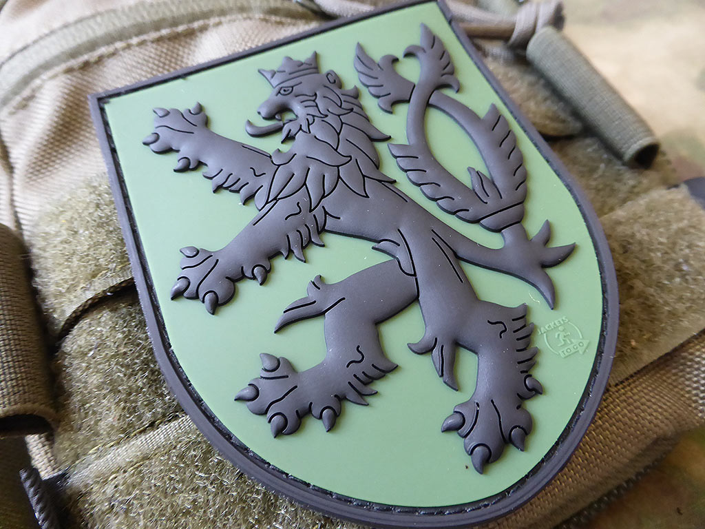 CZ Lion Shield Patch, forest / 3D Rubber Patch - Patch Snatched