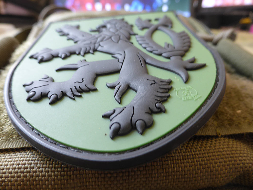 CZ Lion Shield Patch, forest / 3D Rubber Patch - Patch Snatched