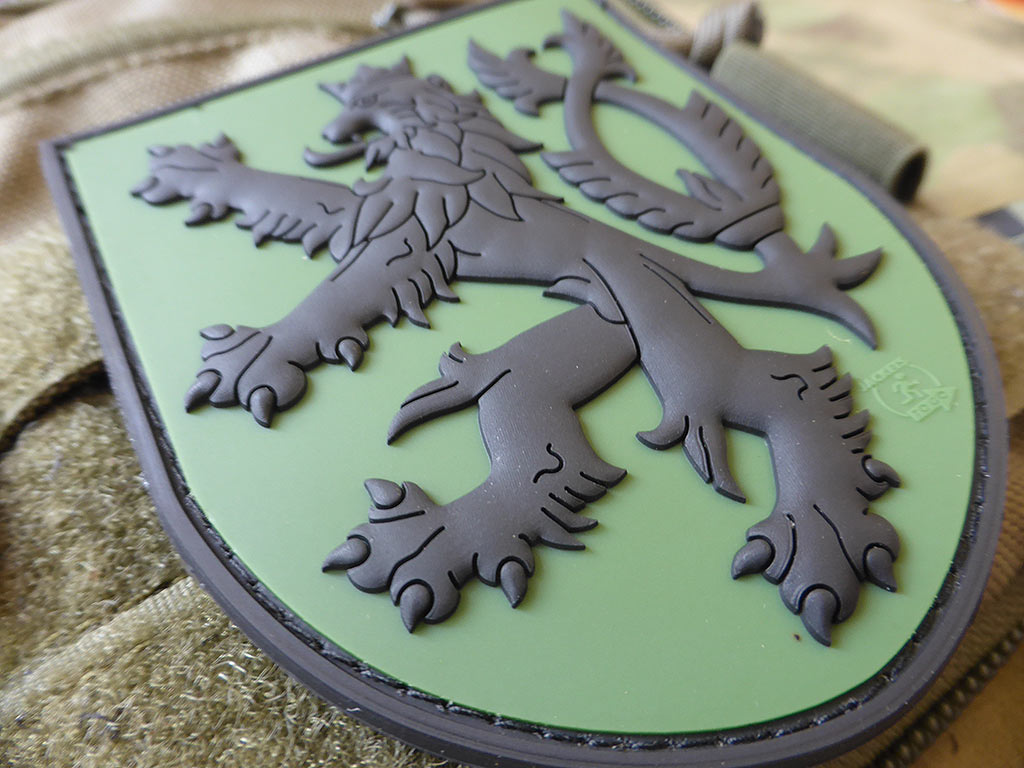 CZ Lion Shield Patch, forest / 3D Rubber Patch