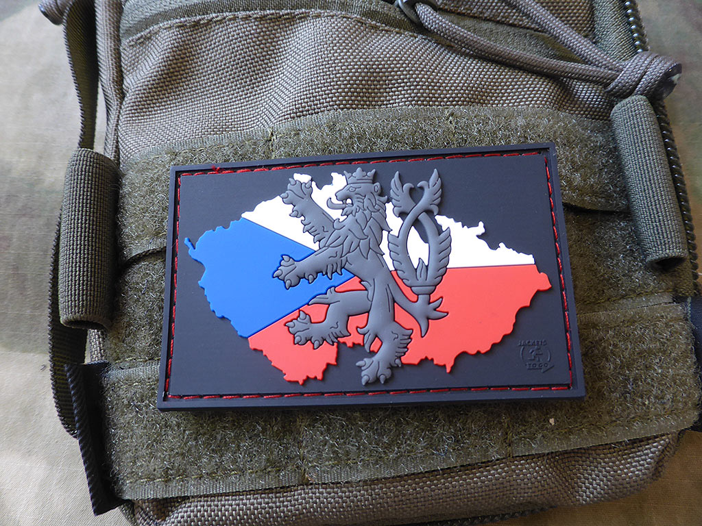 Lion CZ Flag Patch, fullcolor / 3D Rubber Patch