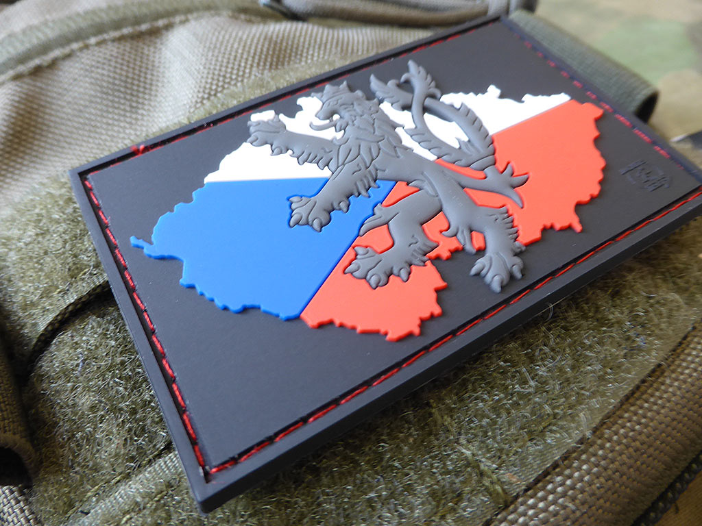 Lion CZ Flag Patch, fullcolor / 3D Rubber Patch