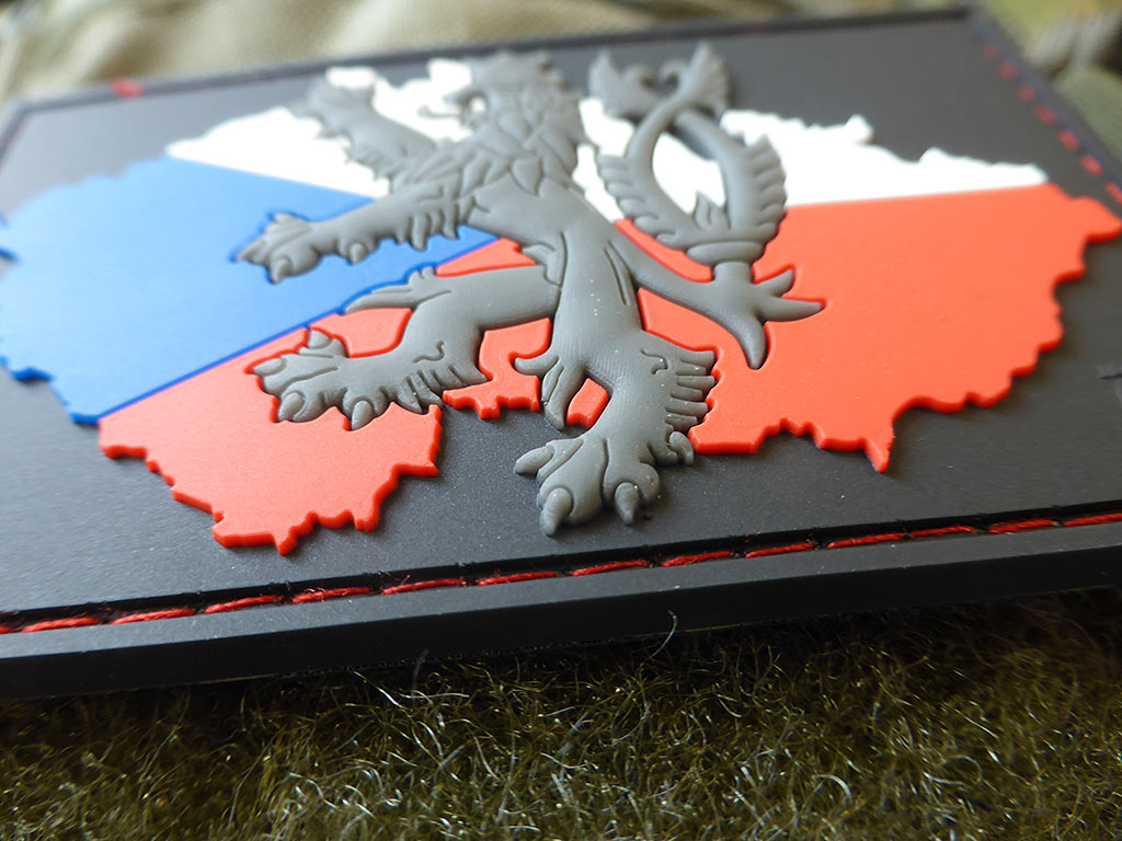 Lion CZ Flag Patch, fullcolor / 3D Rubber Patch