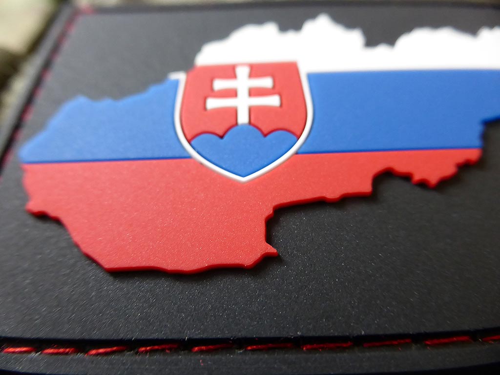 Slovakia Flag Patch special shield edition, fullcolor / 3D Rubber Patch - Patch Snatched