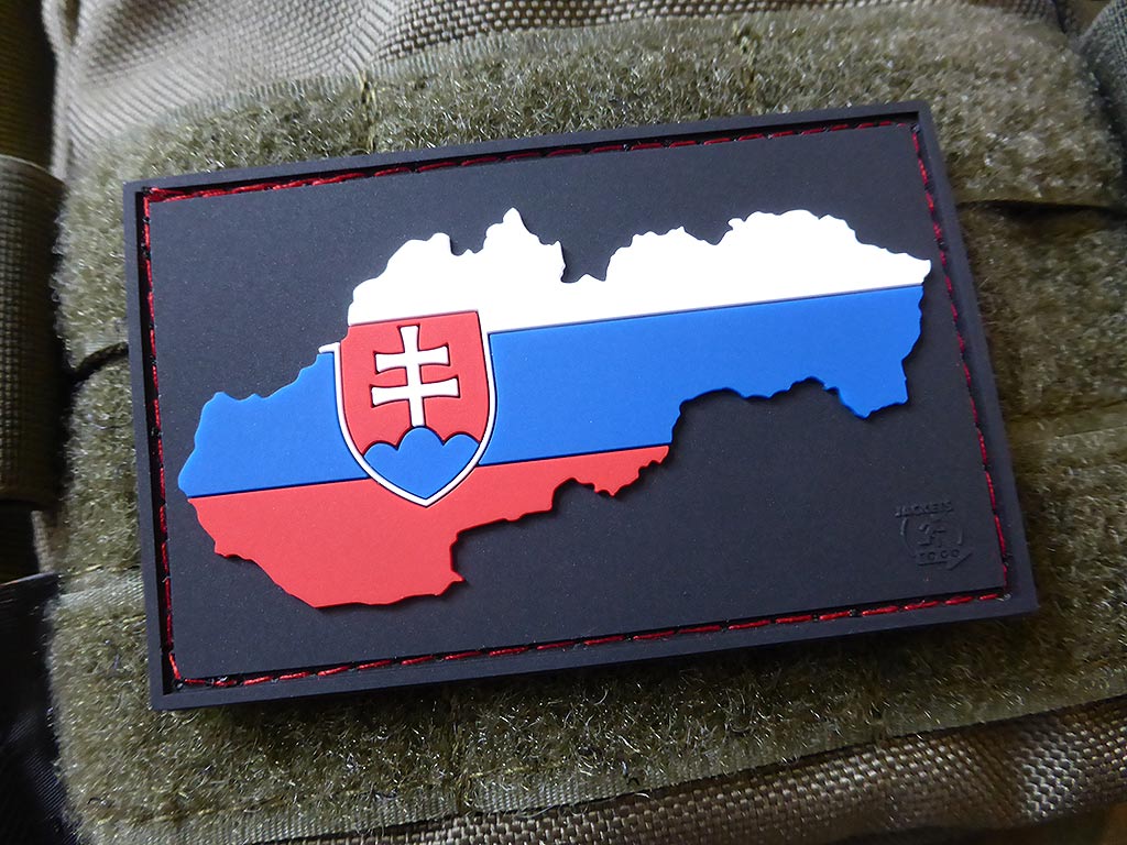 Slovakia Flag Patch special shield edition, fullcolor / 3D Rubber Patch - Patch Snatched