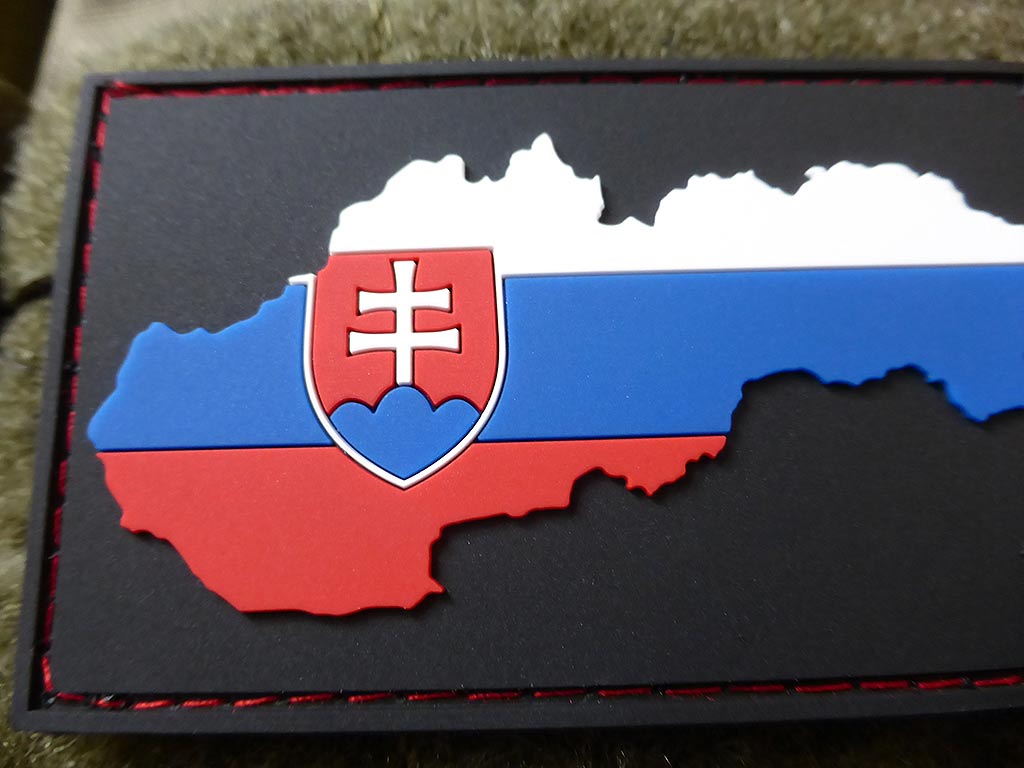 Slovakia Flag Patch special shield edition, fullcolor / 3D Rubber Patch - Patch Snatched