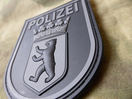 Insigne de manche Police Berlin Patch, blackops / 3D Rubber patch