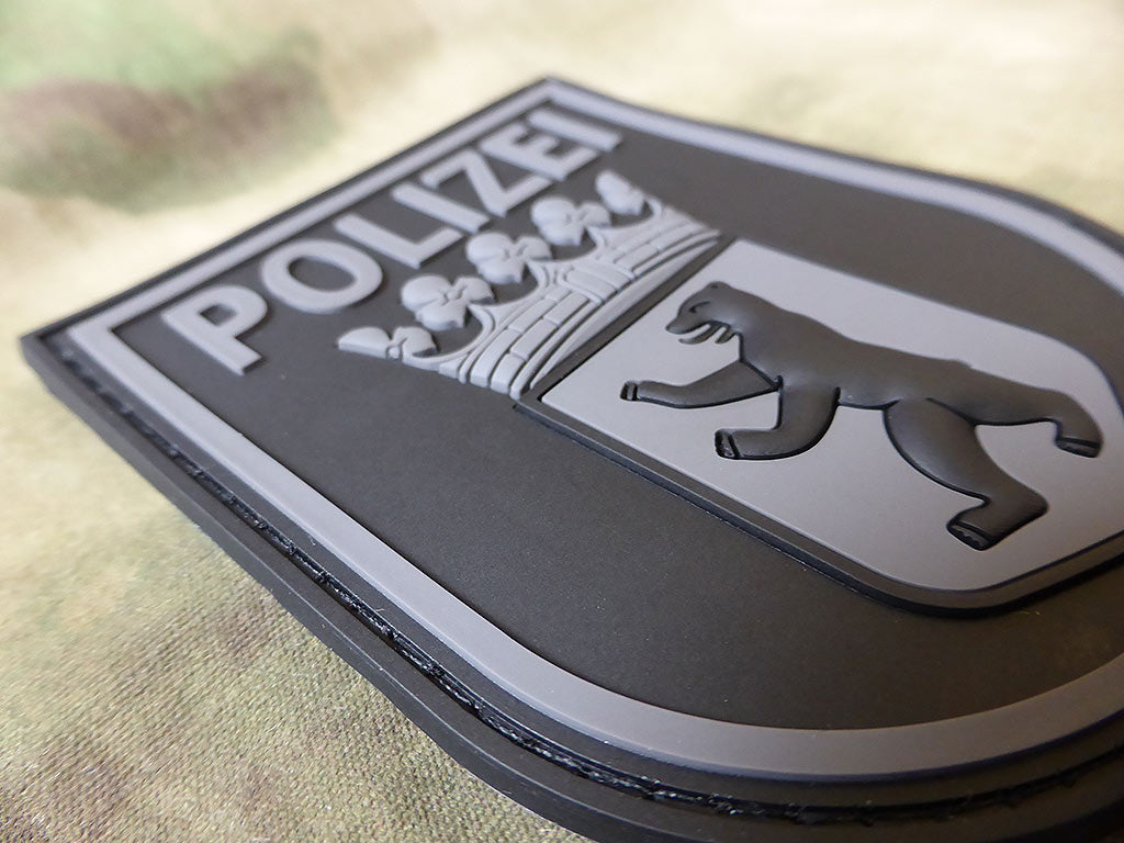 Insigne de manche Police Berlin Patch, blackops / 3D Rubber patch
