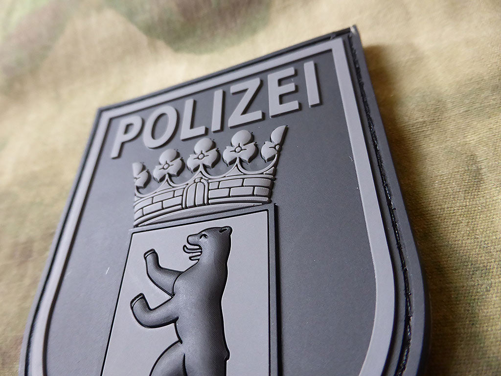 Ärmelabzeichen Polizei Berlin Patch, blackops / 3D Rubber patch