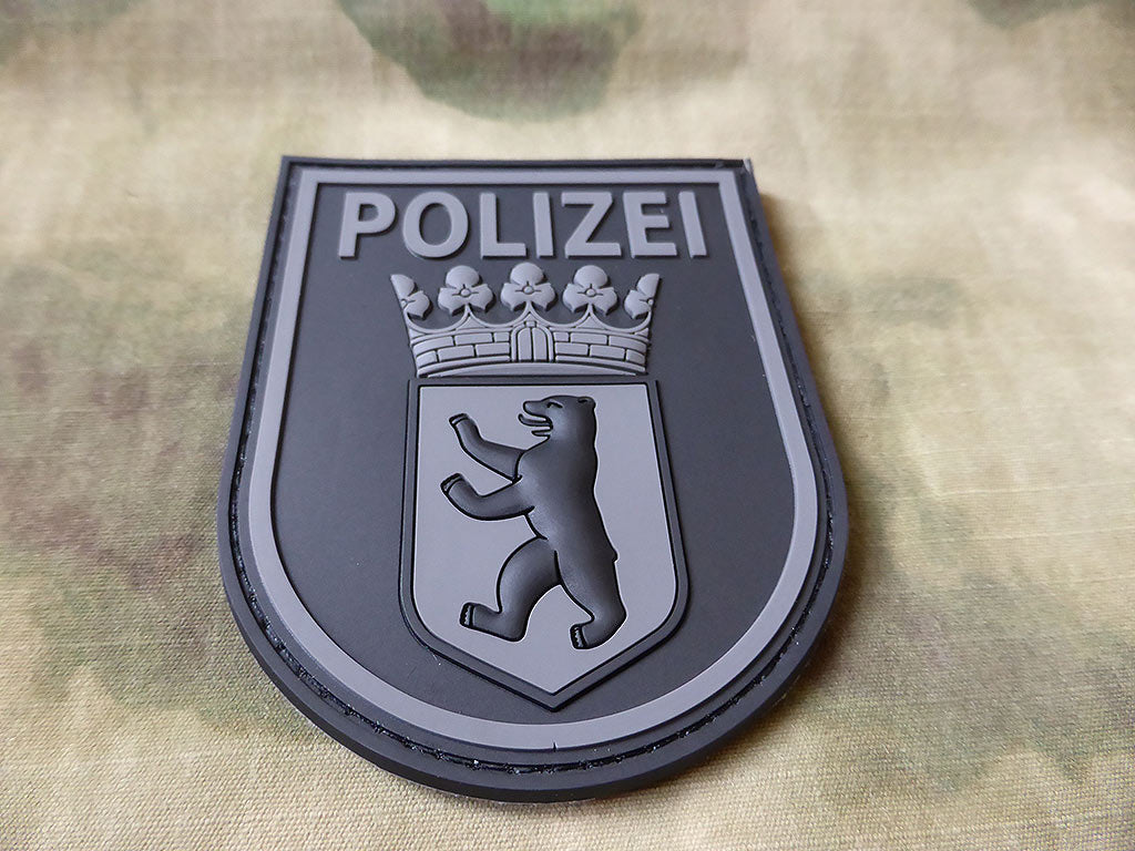 Insigne de manche Police Berlin Patch, blackops / 3D Rubber patch