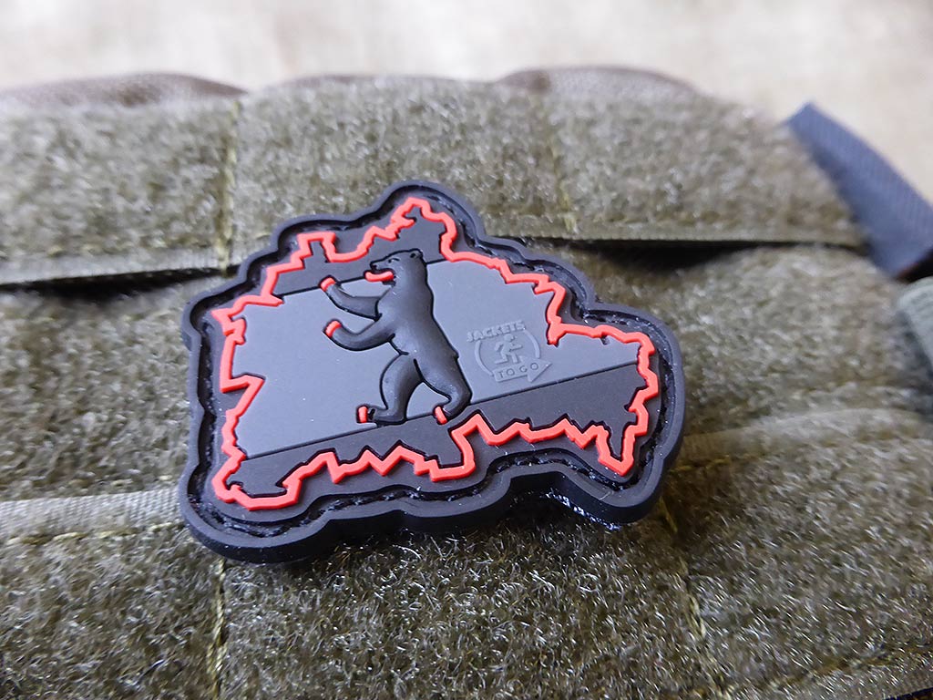 Berliner Bär Flaggen Patch, Blackops / 3D Rubber Patch