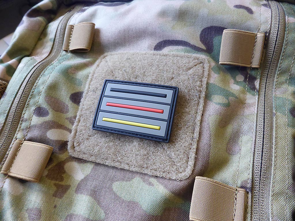 JTG 3 Linien Taktischer Deutschlandflagen Patch, 3c / steingrau oliv / JTG 3D Rubber Patch - Patch Snatched