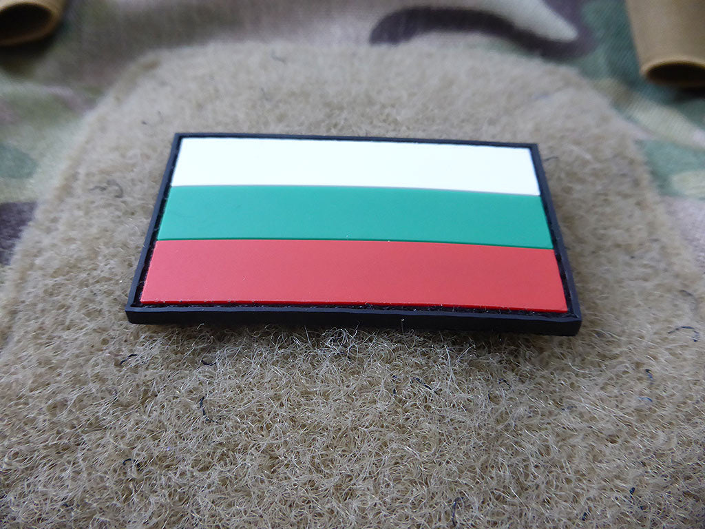 Bulgarischer Flaggen Patch, fullcolor, klein  / 3D Rubber Patch - Patch Snatched