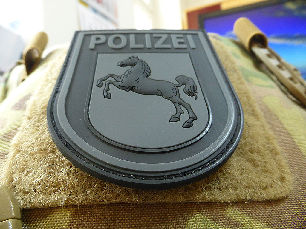 Ärmelabzeichen Polizei Niedersachsen, blackops / 3D Rubber patch