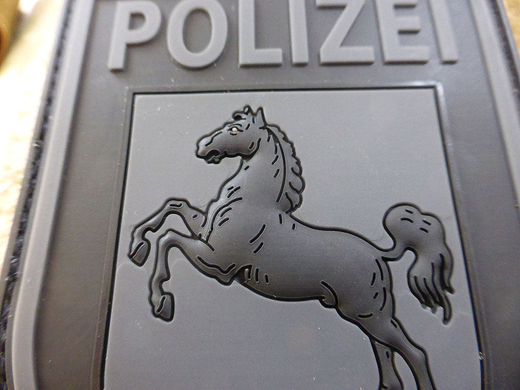 Ärmelabzeichen Polizei Niedersachsen, blackops / 3D Rubber patch