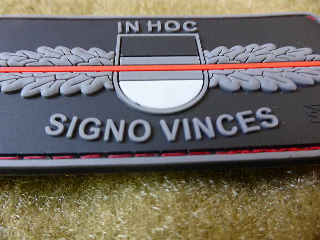 SEK-Patch - in hoc signo vinces -  Thin Red Line, special edition /  3D Rubber Patch