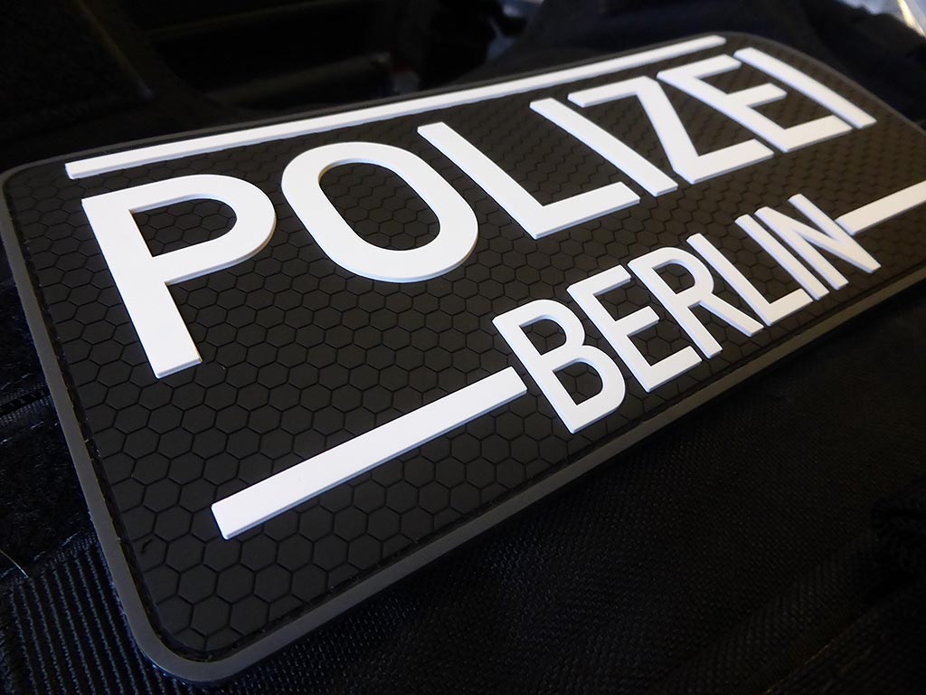 Rückenschild Polizei Berlin Patch, swat / 3D Rubber patch