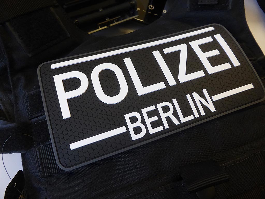 Rückenschild Polizei Berlin Patch, swat / 3D Rubber patch