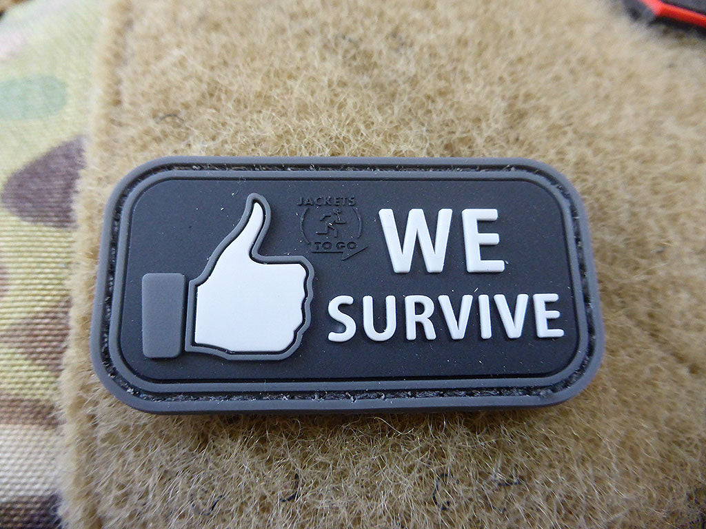 small WE SURVIVE Patch, swat / 3D Rubber Patch - Patch Snatched