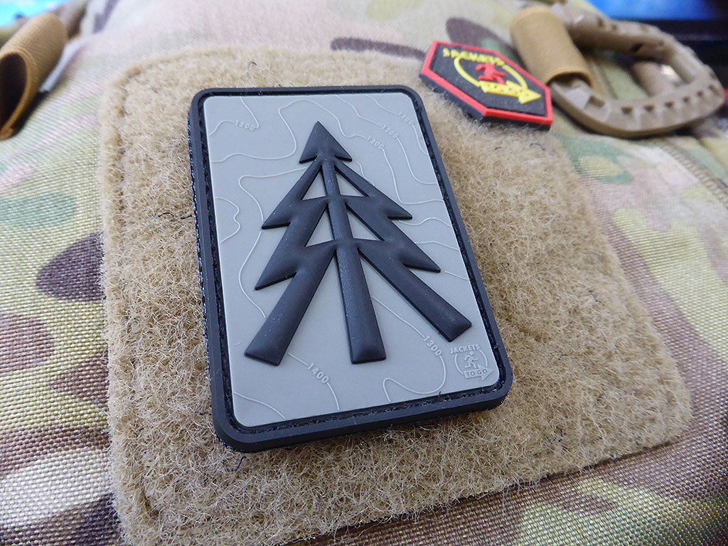 Patch RECCE TREE, olive gris pierre / Patch caoutchouc 3D