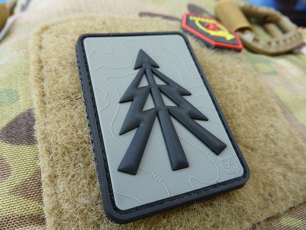 Patch RECCE TREE, olive gris pierre / Patch caoutchouc 3D