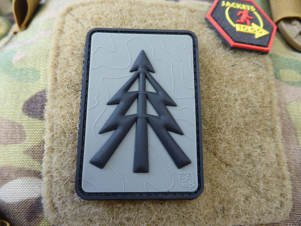 Patch RECCE TREE, olive gris pierre / Patch caoutchouc 3D