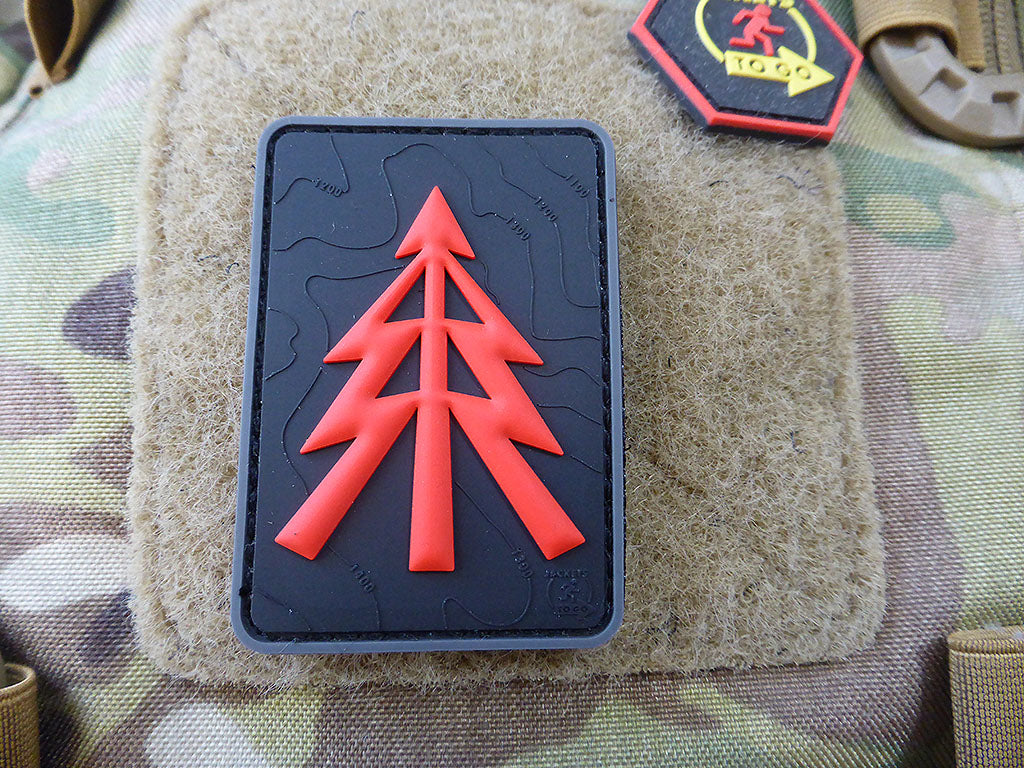 Patch RECCE TREE, black-medic / Patch caoutchouc 3D