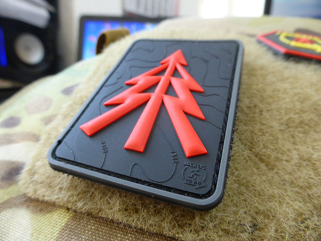 RECCE TREE Patch, black-medic / 3D Rubber Patch