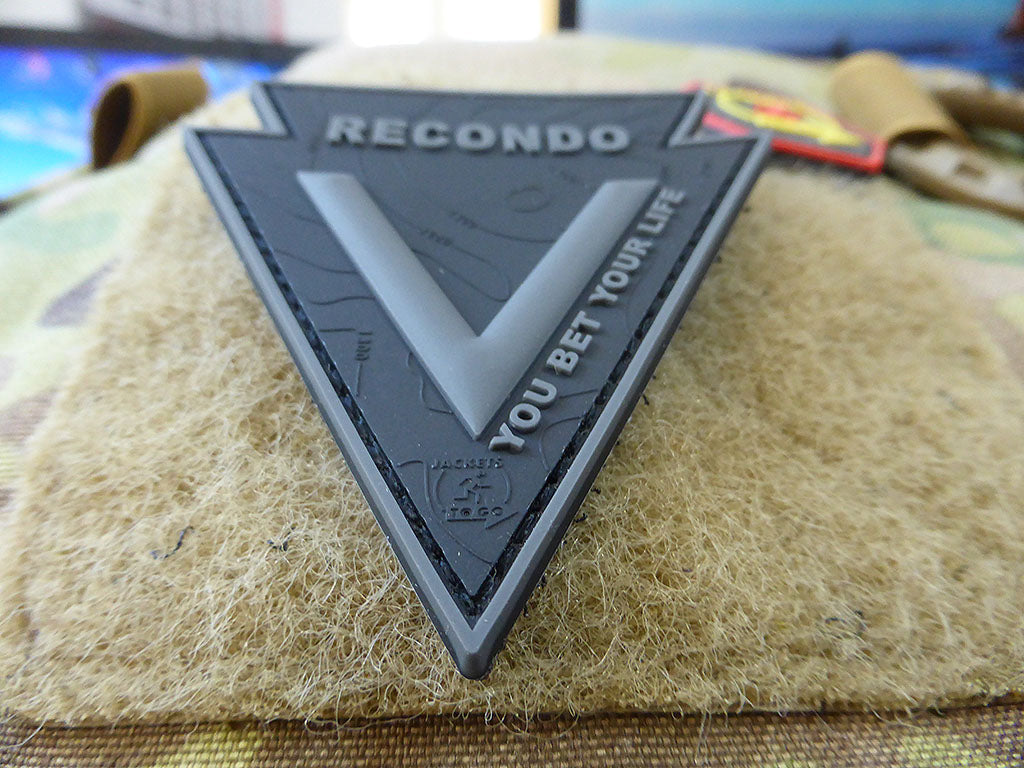 RECONDO, YOU BET YOUR LIFE Patch, blackops / 3D Rubber Patch