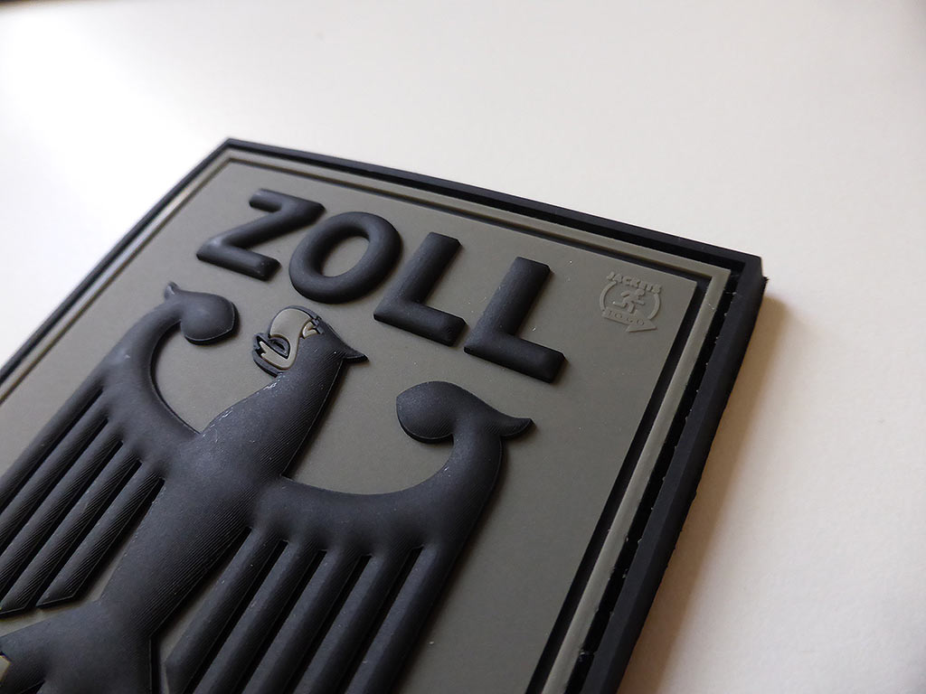 ZOLL Ärmelabzeichen, steingrau-oliv,  / 3D Rubber Patch - Patch Snatched