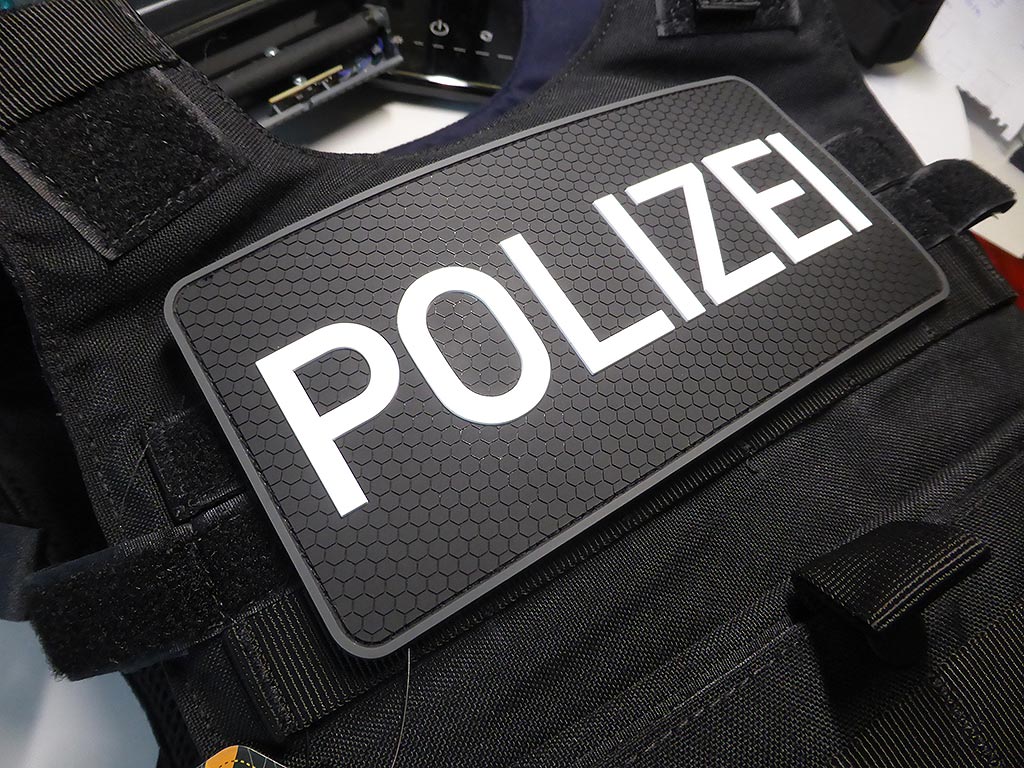 Rückenschild Polizei Patch, swat / 3D Rubber patch