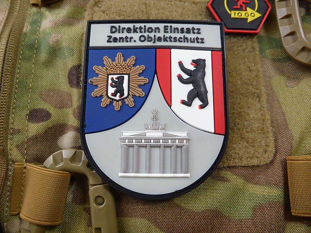 Ärmelabzeichen Direktion Einsatz Zentr. Objektschutz, fullcolor / 3D Rubber Patch