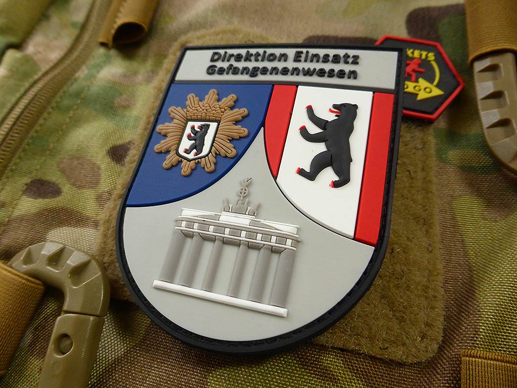 Ärmelabzeichen Direktion Einsatz Gefangenenwesen, fullcolor / 3D Rubber Patch