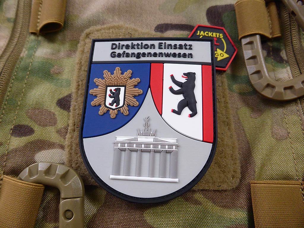 Ärmelabzeichen Direktion Einsatz Gefangenenwesen, fullcolor / 3D Rubber Patch