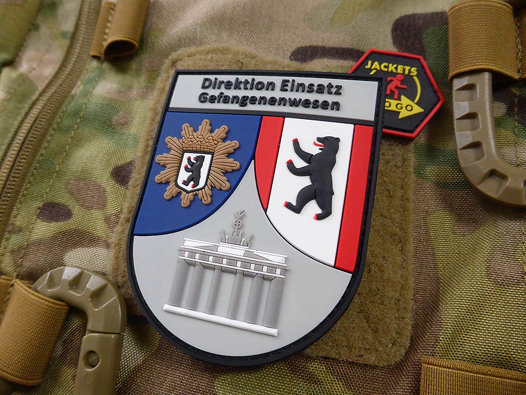 Ärmelabzeichen Direktion Einsatz Gefangenenwesen, fullcolor / 3D Rubber Patch